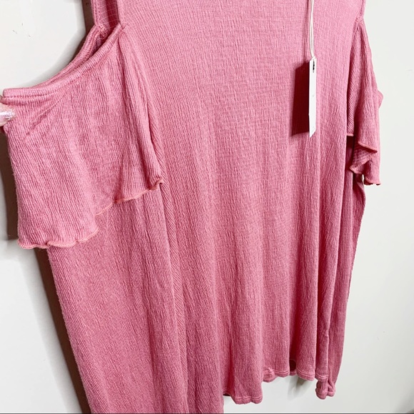 LUCKY BRAND Ribbed Ruffle Cold Shoulder Top - Picture 8 of 13